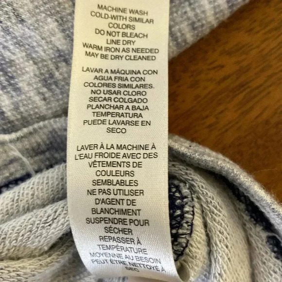 Chico’s Zenergy Heathered Blue Cotton Moto Style Sweatshirt Jacket Size Medium/8 - Picture 6 of 11